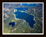 Aerial image of [4779] Green Lake in Grand Traverse, MI with Black Wood frame