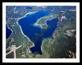 Aerial image of [4780] Duck Lake in Grand Traverse, MI with Black Metal frame