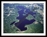 Aerial image of [4781] Long Lake in Grand Traverse, MI with Black Metal frame