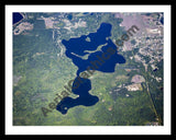 Aerial image of [4782] Bass Lake in Grand Traverse, MI with Black Metal frame