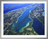 Aerial image of [4784] Elk Lake in Antrim, MI with Silver Metal frame