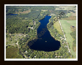 Aerial image of [4786] Little Long Lake in Osceola, MI with Black Wood frame