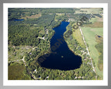 Aerial image of [4786] Little Long Lake in Osceola, MI with Silver Metal frame