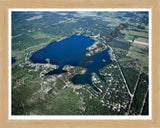 Aerial image of [4788] Indian Lake in Montcalm, MI with Natural Wood frame