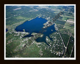 Aerial image of [4788] Indian Lake in Montcalm, MI with Black Wood frame