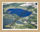 Aerial image of [4833] Round Lake in Livingston, MI with Natural Wood frame