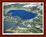 Aerial image of [4833] Round Lake in Livingston, MI with Cherry Wood frame