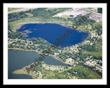 Aerial image of [4833] Round Lake in Livingston, MI with Black Metal frame