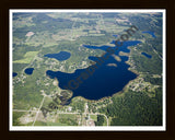 Aerial image of [4837] McLaren Lake in Oceana, MI with Black Wood frame