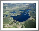 Aerial image of [4837] McLaren Lake in Oceana, MI with Silver Metal frame