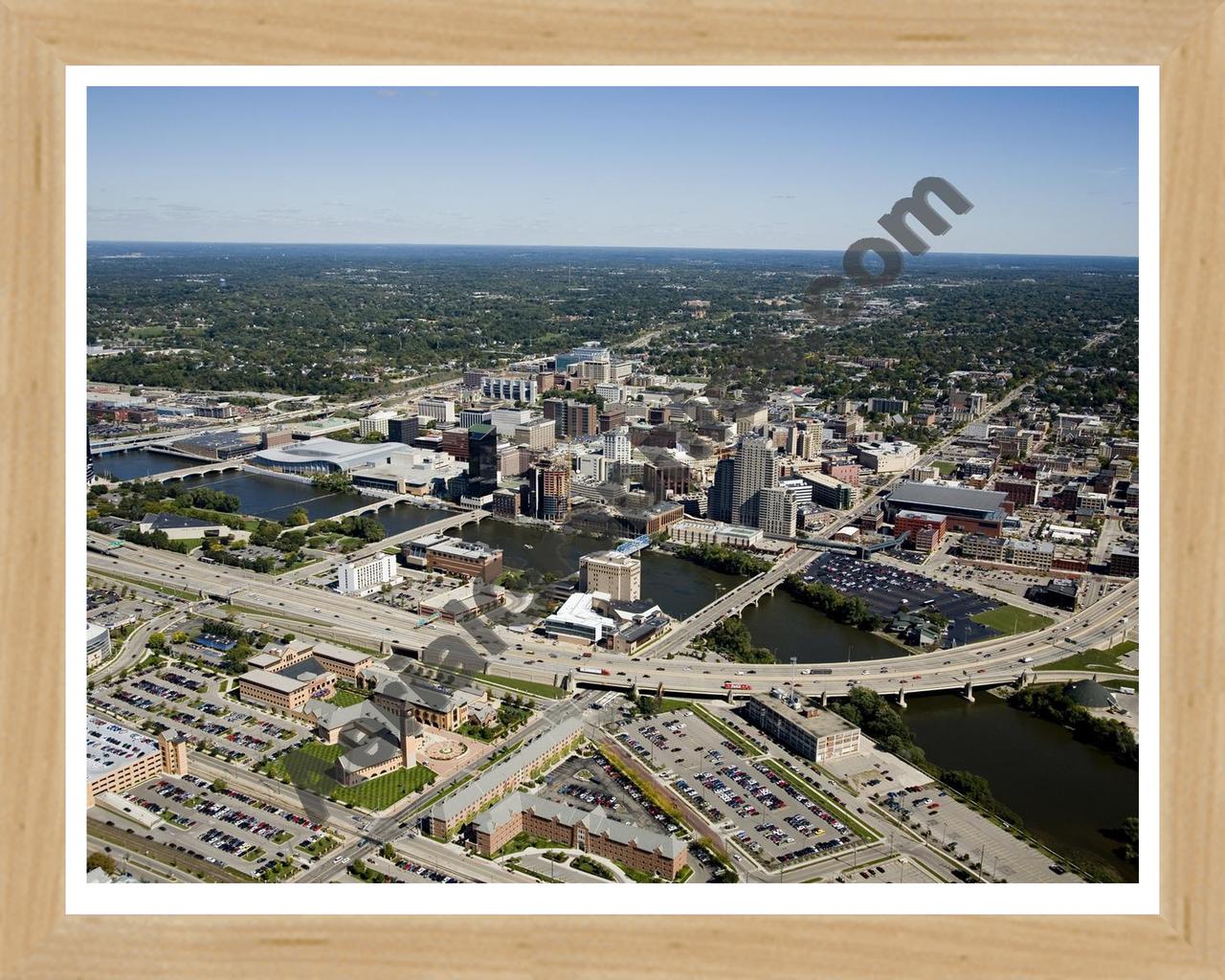 Aerial image of [4888] Grand Rapids with Natural Wood frame