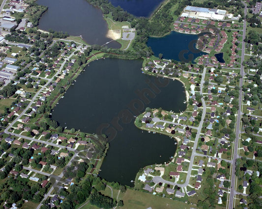 Aerial image of [4925] Rushmore Lake in Ottawa, MI with No frame