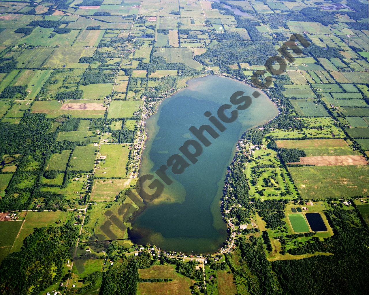 Aerial image of [4936] Duck in Calhoun, MI with Canvas Wrap frame