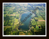 Aerial image of [4936] Duck in Calhoun, MI with Black Wood frame