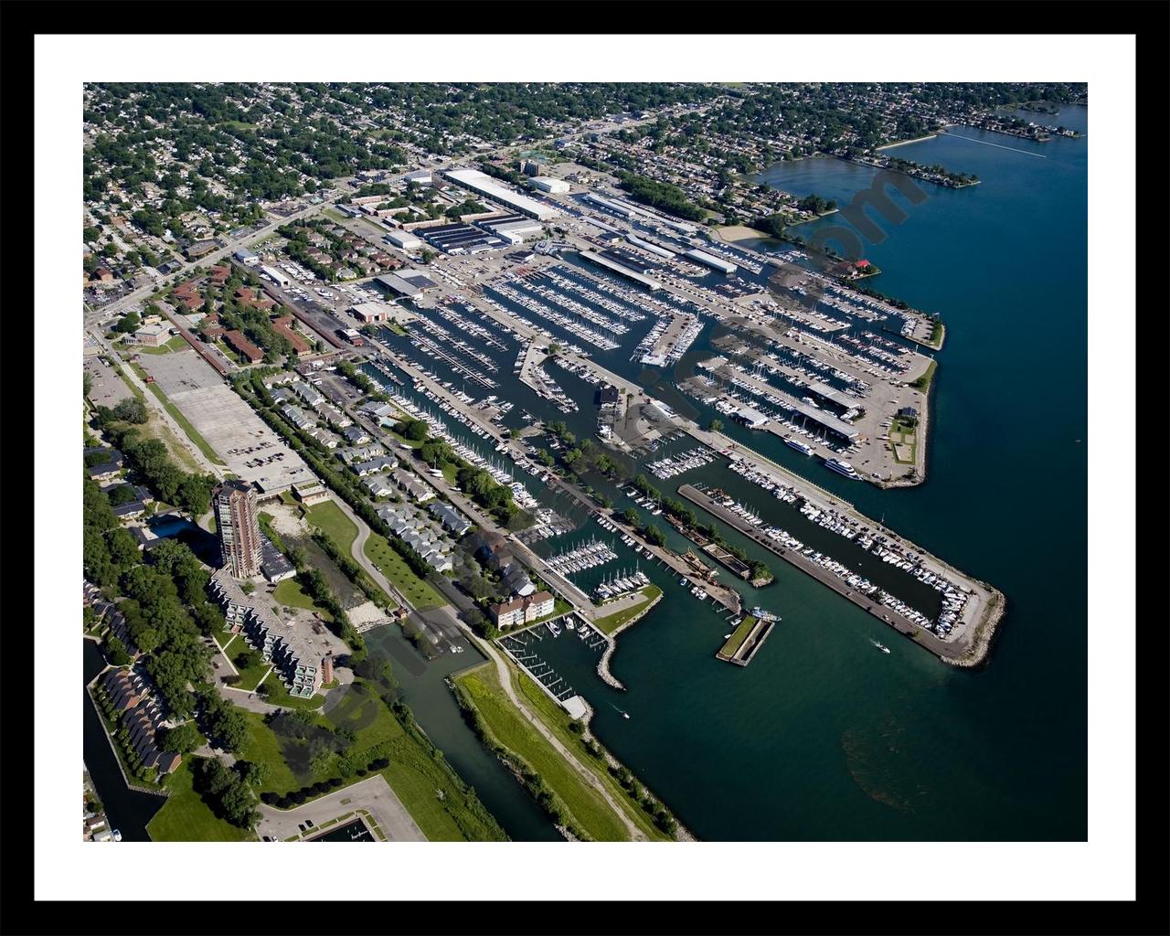 Aerial image of [4955] Nine Mile Tower with Black Metal frame