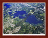 Aerial image of [4961] Lake Angelus, Oakland County in Oakland, MI with Cherry Wood frame