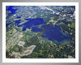 Aerial image of [4961] Lake Angelus, Oakland County in Oakland, MI with Silver Metal frame