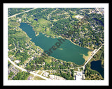 Aerial image of [4962] Deer Lake in Oakland, MI with Black Metal frame