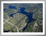 Aerial image of [4968] Lake Oakland in Oakland, MI with Silver Metal frame