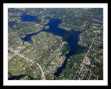 Aerial image of [4968] Lake Oakland in Oakland, MI with Black Metal frame