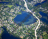 Aerial image of [4971] Schoolhouse Lake in Oakland, MI with Canvas Wrap frame