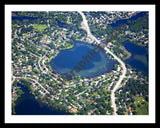 Aerial image of [4971] Schoolhouse Lake in Oakland, MI with Black Metal frame