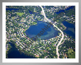 Aerial image of [4971] Schoolhouse Lake in Oakland, MI with Silver Metal frame