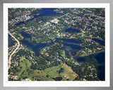 Aerial image of [4972] Mohawk Lake & Wormer Lake in Oakland, MI with Silver Metal frame