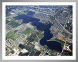 Aerial image of [4975] Ford Lake in Wayne, MI with Silver Metal frame