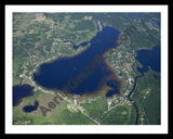 Aerial image of [4976] Portage Lake in Livingston, MI with Black Metal frame