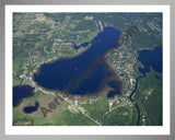 Aerial image of [4976] Portage Lake in Livingston, MI with Silver Metal frame