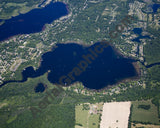 Aerial image of [4977] Base Line Lake in Livingston, MI with Canvas Wrap frame