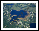 Aerial image of [4981] Bass Lake in Livingston, MI with Black Metal frame