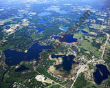 Aerial image of [4984] Chain Lakes from Zukey in Livingston, MI with Canvas Wrap frame