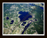 Aerial image of [4985] Ore Lake in Livingston, MI with Black Wood frame