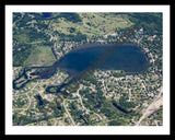 Aerial image of [4987] Rush Lake in Livingston, MI with Black Metal frame