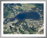 Aerial image of [4987] Rush Lake in Livingston, MI with Silver Metal frame