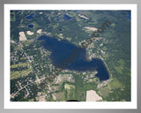 Aerial image of [4990] North Lake in Washtenaw, MI with Silver Metal frame