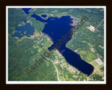 Aerial image of [4991] Halfmoon Lake And Blind Lake in Livingston, MI with Black Wood frame