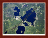 Aerial image of [4993] Patterson Lake And Woodburn Lake in Livingston, MI with Cherry Wood frame