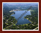 Aerial image of [4996] Reeds Lake in Kent, MI with Cherry Wood frame