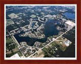 Aerial image of [4998] Lake Bella Vista in Kent, MI with Cherry Wood frame