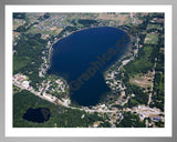 Aerial image of [5000] Bostwick Lake in Kent, MI with Silver Metal frame