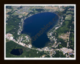 Aerial image of [5000] Bostwick Lake in Kent, MI with Black Wood frame