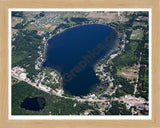 Aerial image of [5000] Bostwick Lake in Kent, MI with Natural Wood frame