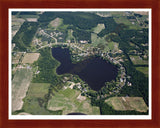 Aerial image of [5001] Cowan Lake in Kent, MI with Cherry Wood frame