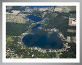 Aerial image of [5002] Brower Lake in Kent, MI with Silver Metal frame