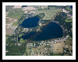 Aerial image of [5003] Myers Lake in Kent, MI with Black Metal frame