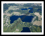 Aerial image of [5004] Scram Lake in Kent, MI with Black Metal frame