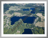 Aerial image of [5004] Scram Lake in Kent, MI with Silver Metal frame